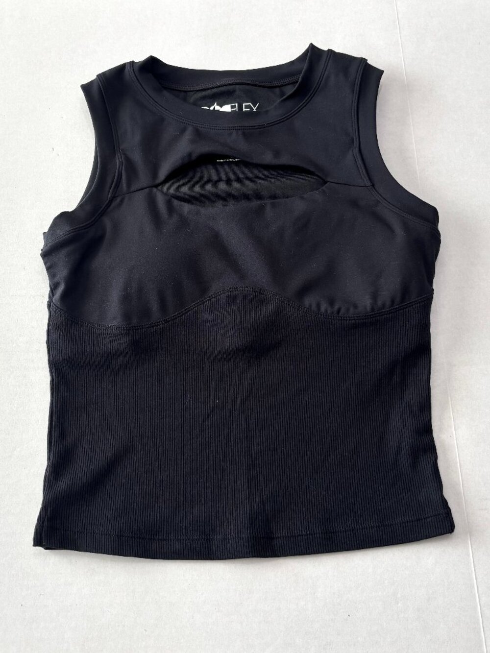 POPFLEX Peekaboo Crew Tank - Black Size Small